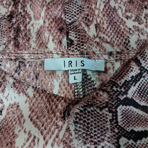 NWOT IRIS Thin Spaghetti Straps Tank Top Snakeskin Print US M - Picture 2 of 5